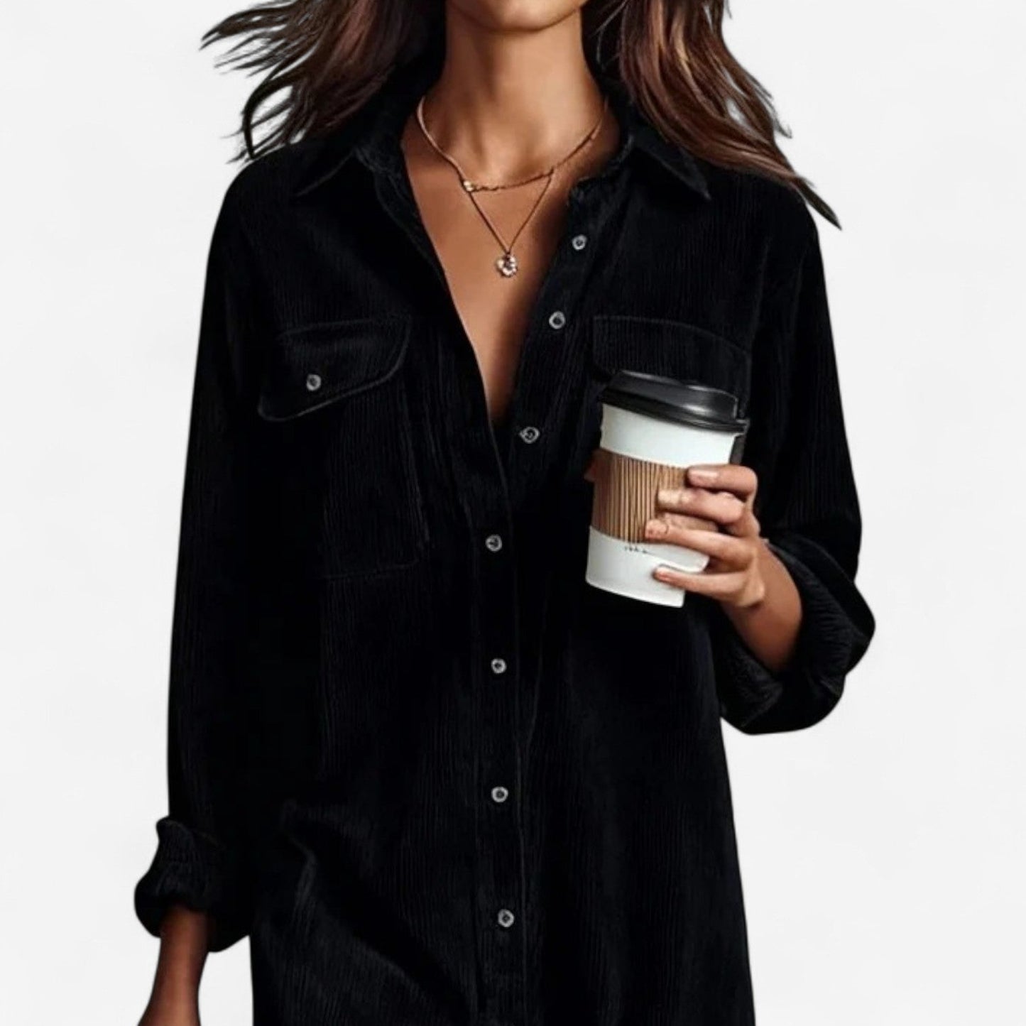 Anastacia™ Midi Ample en Velours Côtelé