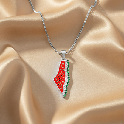 Collier Qamar Palestine à la pastèque