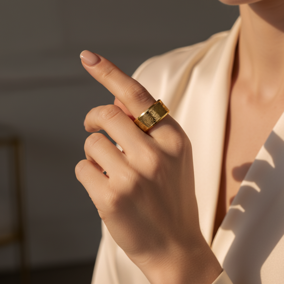 Bague en or Qamar Shahada