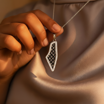 Collier Qamar Palestine Keffiyeh