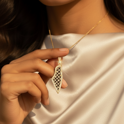 Collier Qamar Palestine Keffiyeh