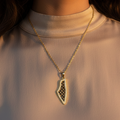 Collier Qamar Palestine Keffiyeh