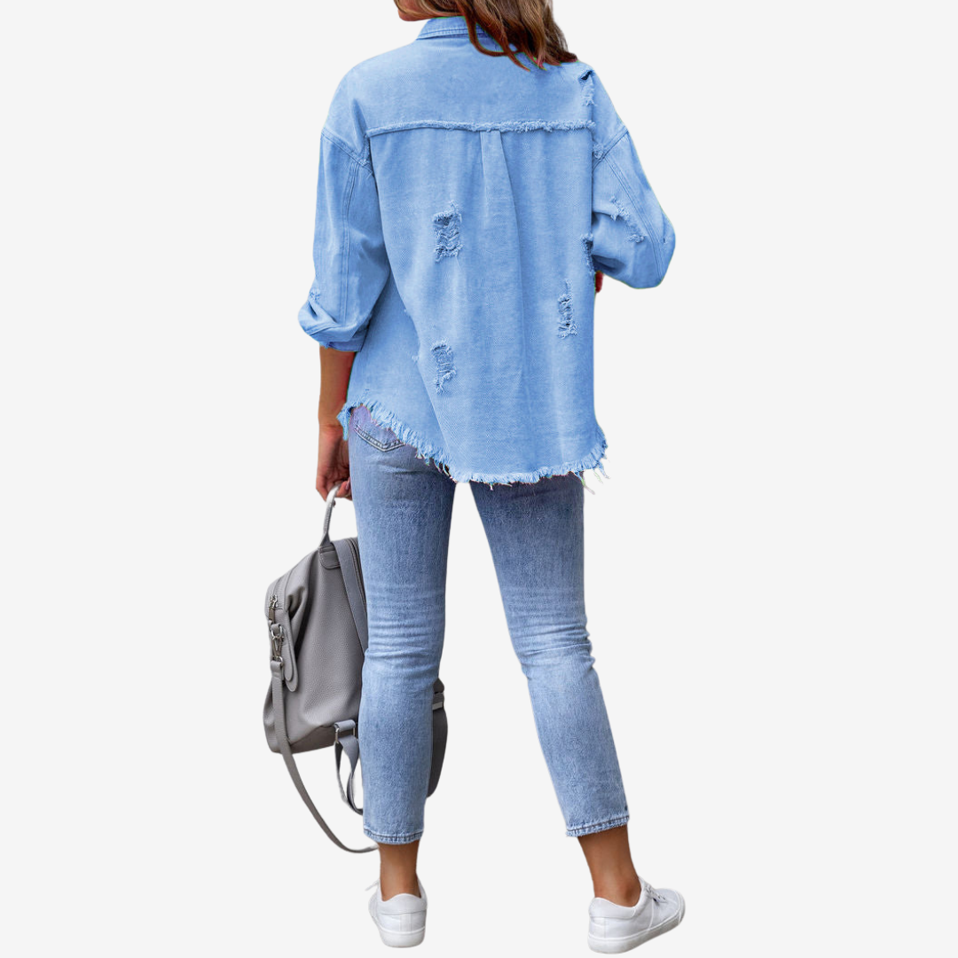 Clarina™ Veste en Jean Oversize