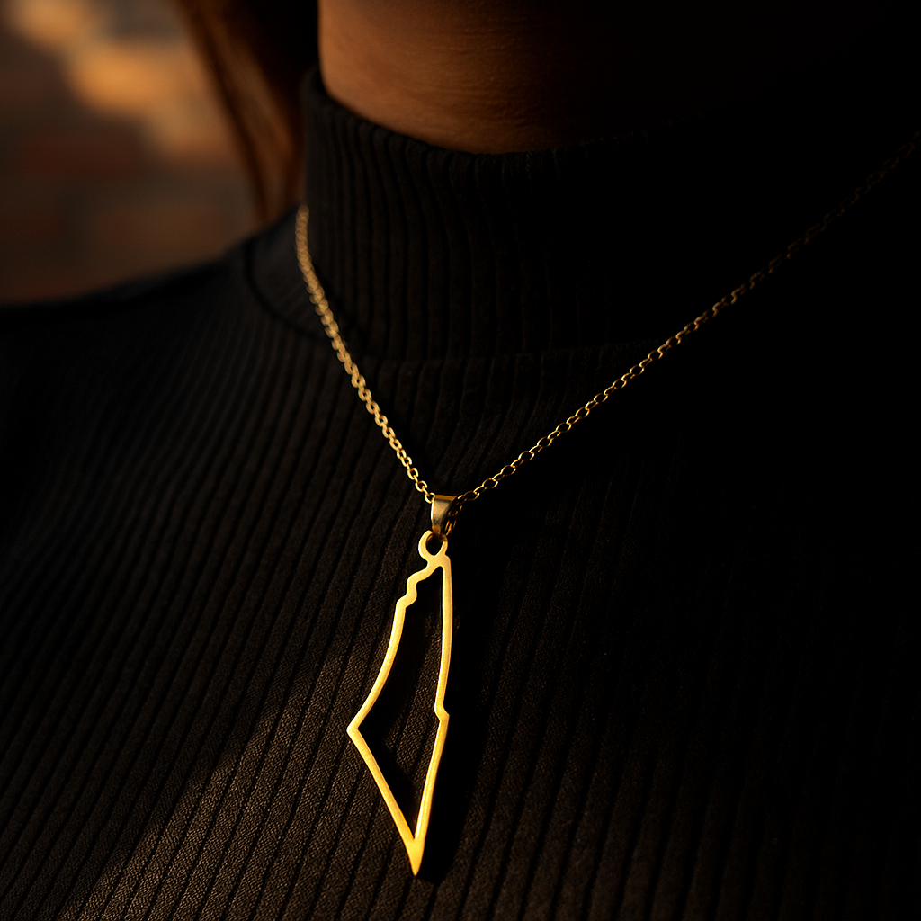 lot de cartes de la Palestine en or 18 carats