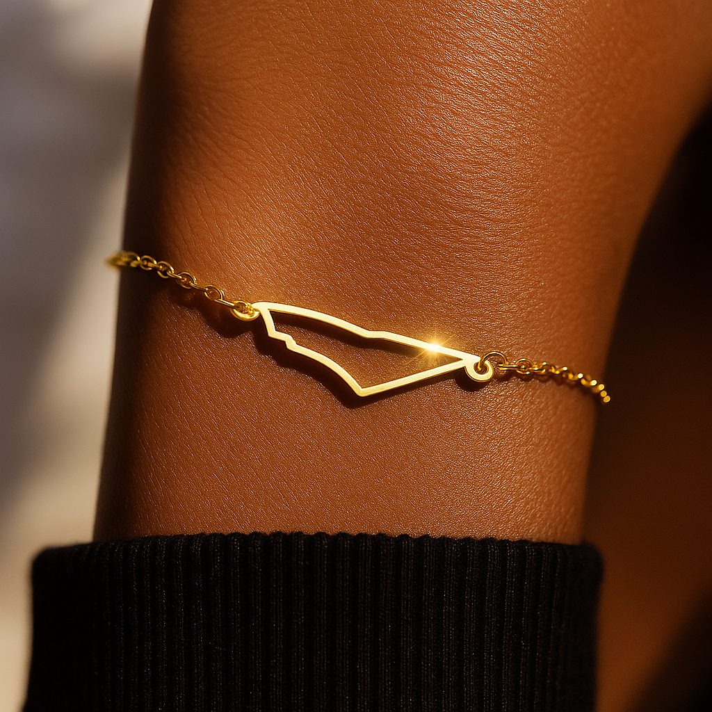 lot de cartes de la Palestine en or 18 carats