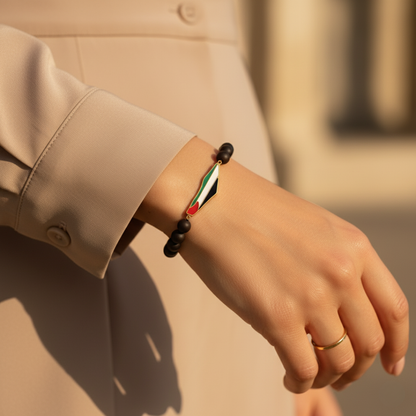 Bracelet en perles Qamar Palestine