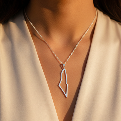 Collier Carte de Palestine Qamar