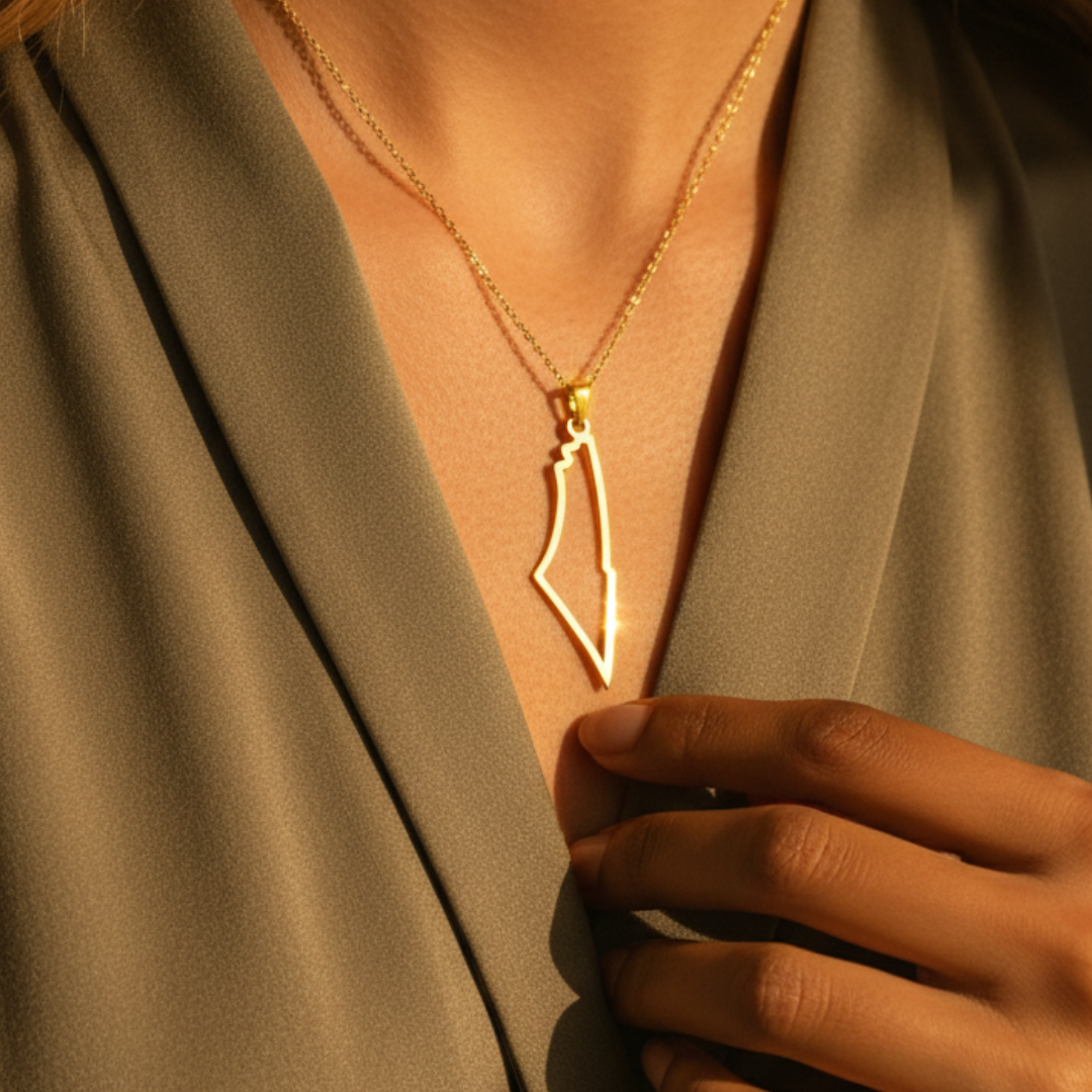 Collier Carte de Palestine Qamar