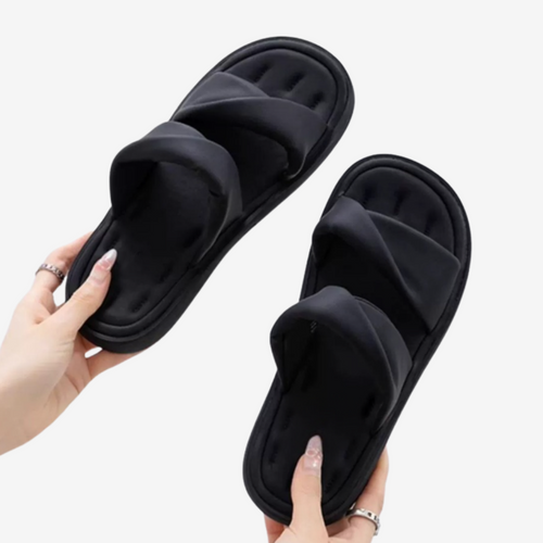 Adélaïde™ Sandales Plates en Cuir