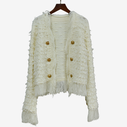 Maryvonne™ Veste Chic à Franges