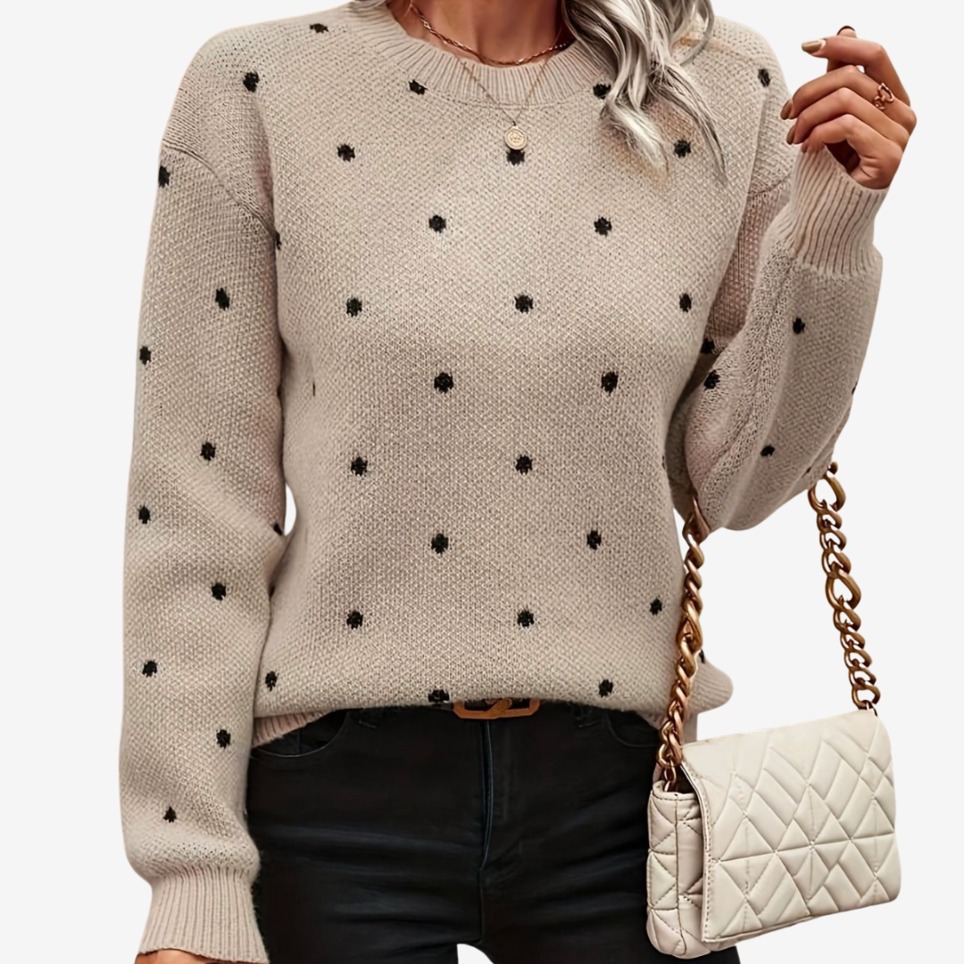 Aveline™ Pull à Pois Élégant