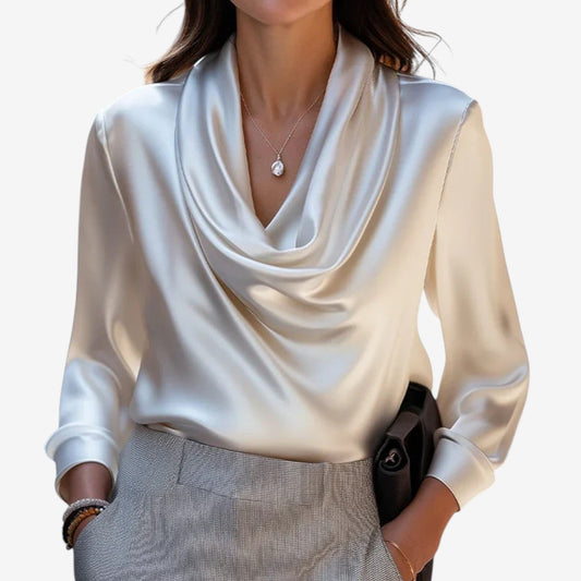 Brigitte™ Chemisier Drapé Élégant