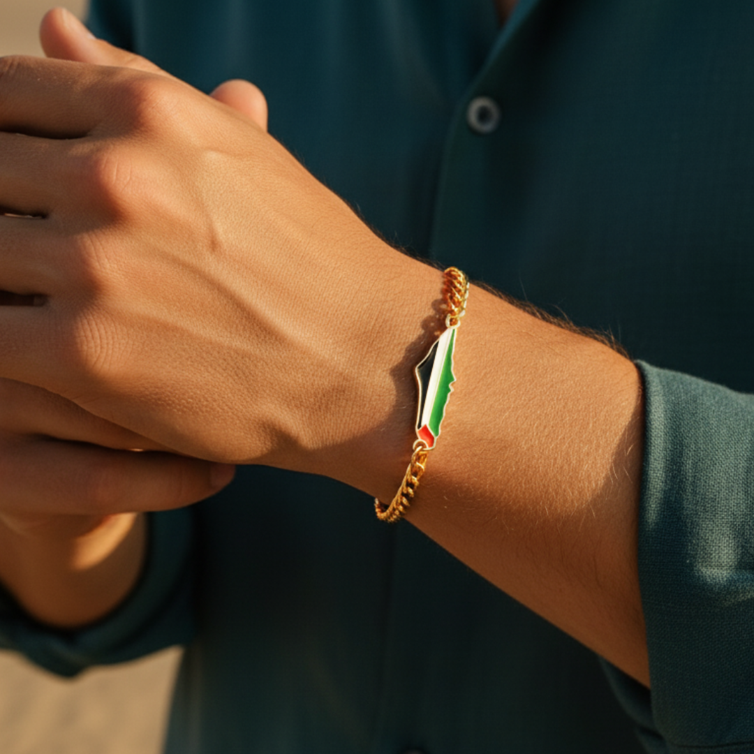 Bracelet chaîne Qamar Palestine