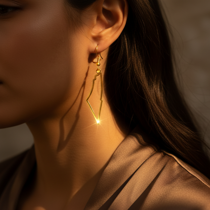 Boucles d'oreilles outline Qamar Palestine