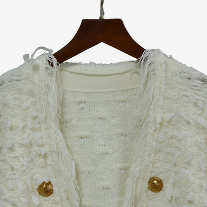 Maryvonne™ Veste Chic à Franges