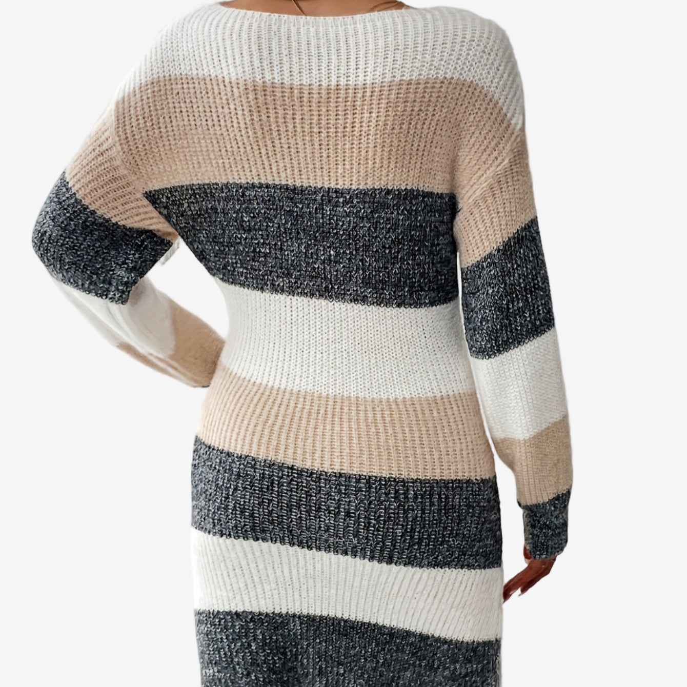Elestte™  Robe Pull Rayée