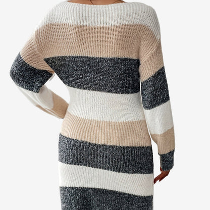 Elestte™  Robe Pull Rayée