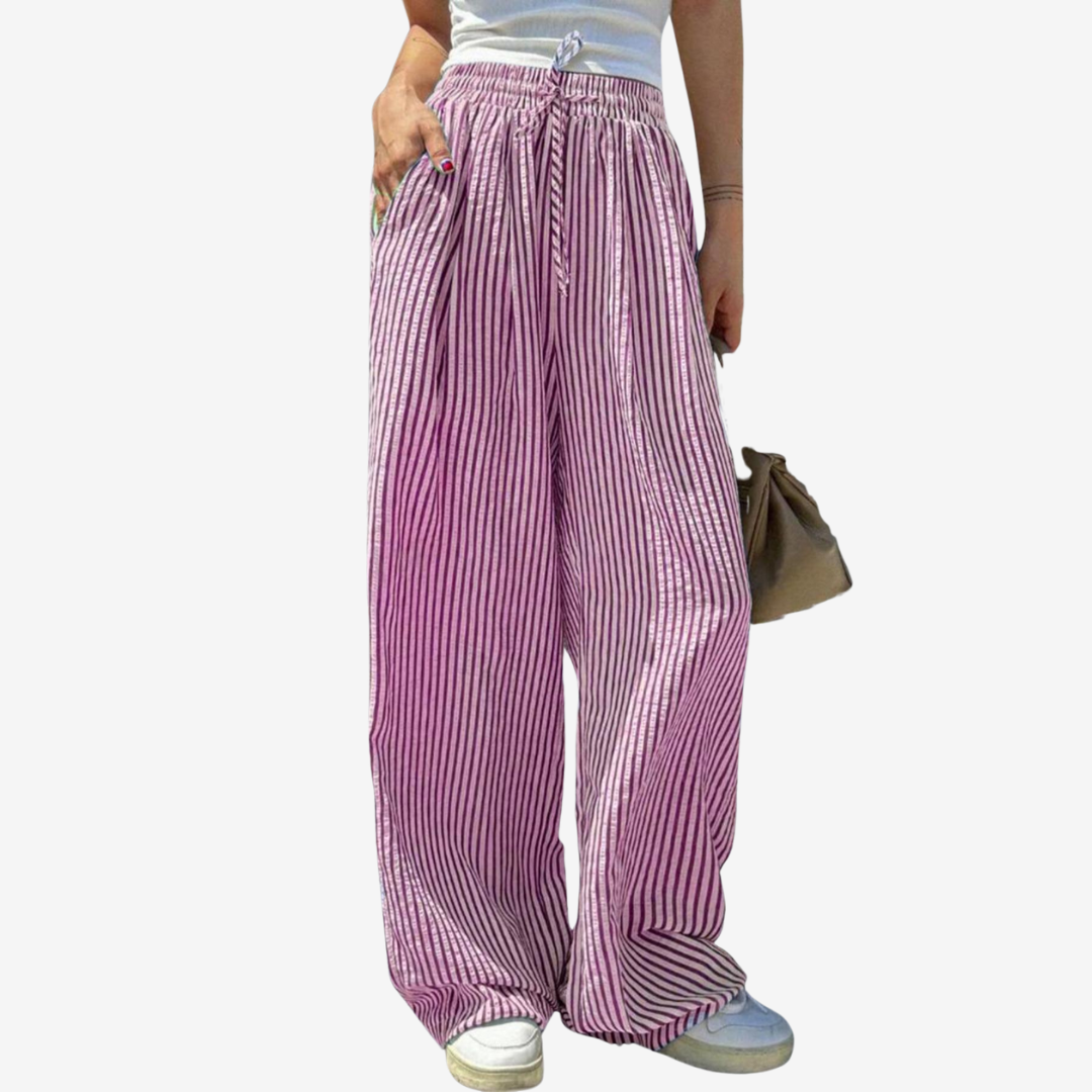 Zara™ Pantalon Rayé Décontracté