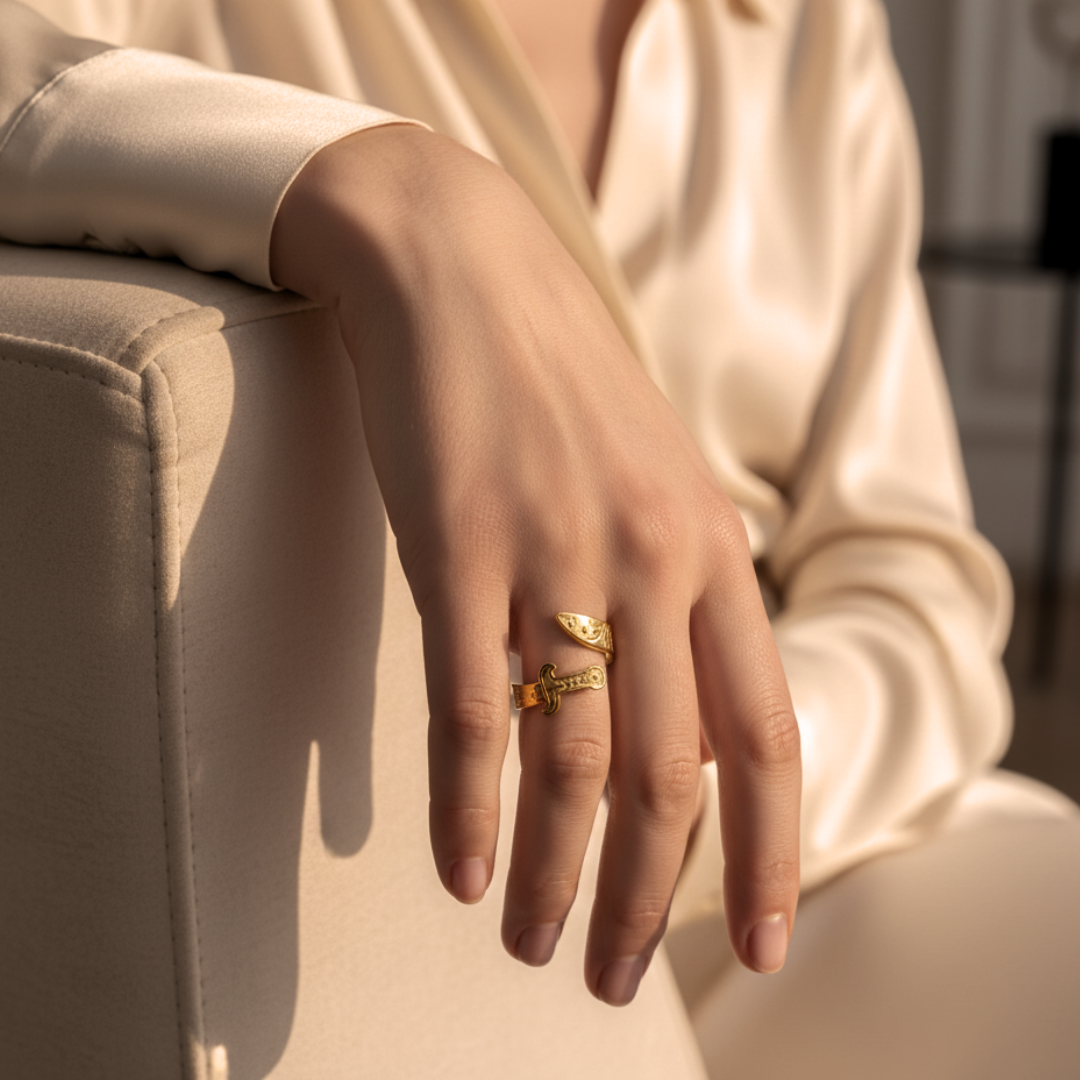 Bague en forme de lame Qamar Ruhani