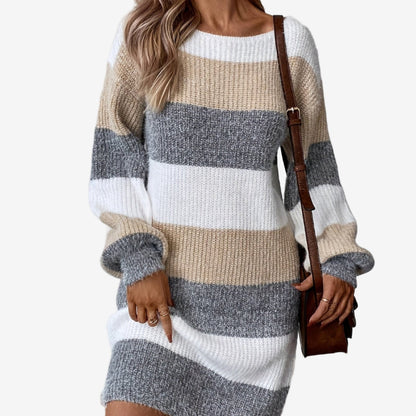 Elestte™  Robe Pull Rayée