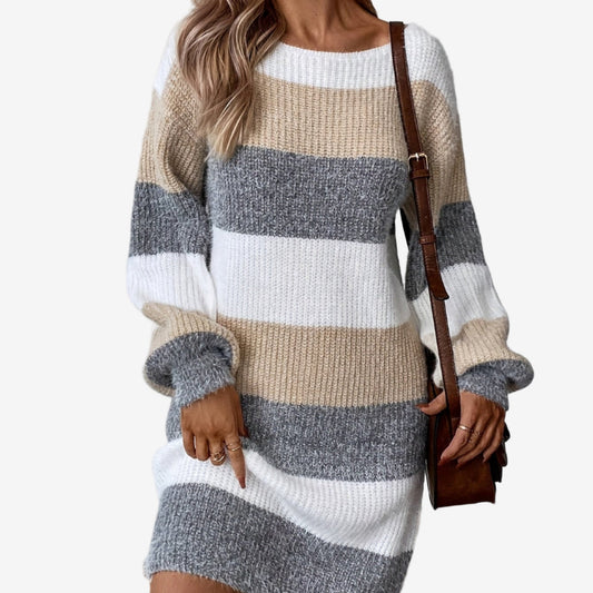 Elestte™  Robe Pull Rayée