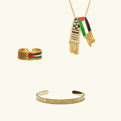 Ensemble Voix de la Terre en or 18 carats