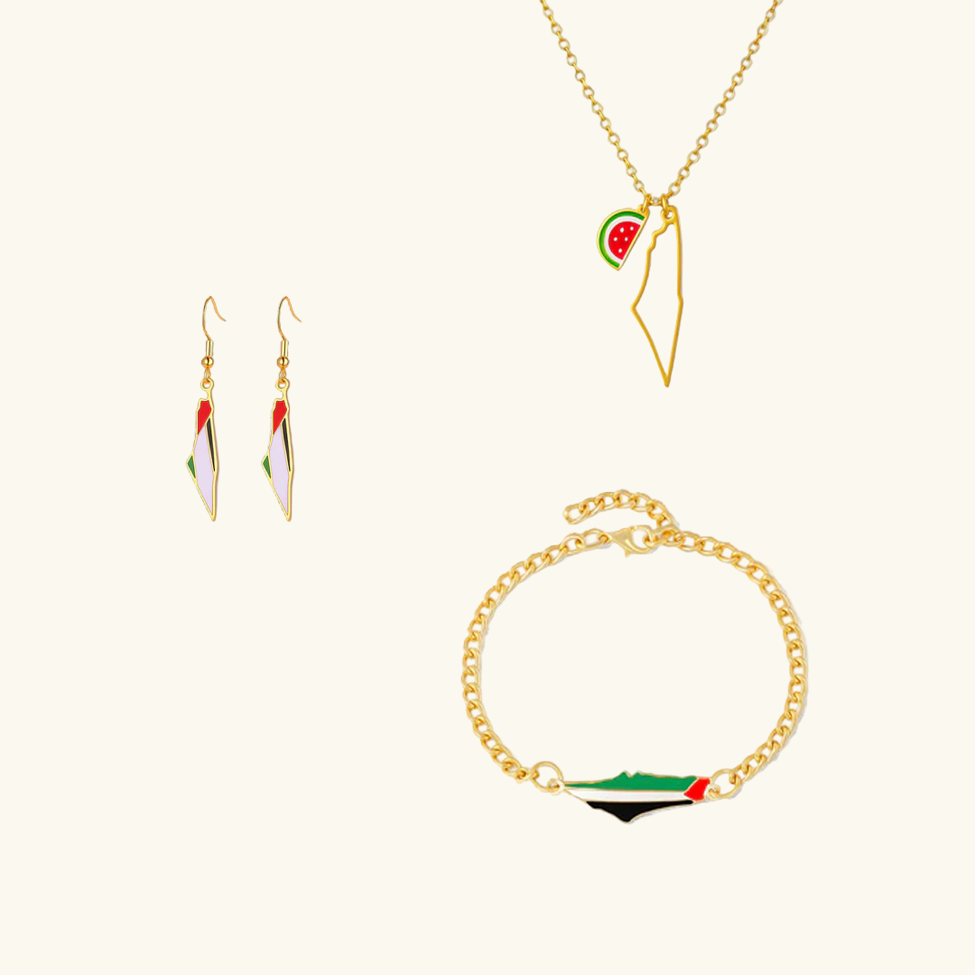 lot de cartographies intemporelles en or 18 carats