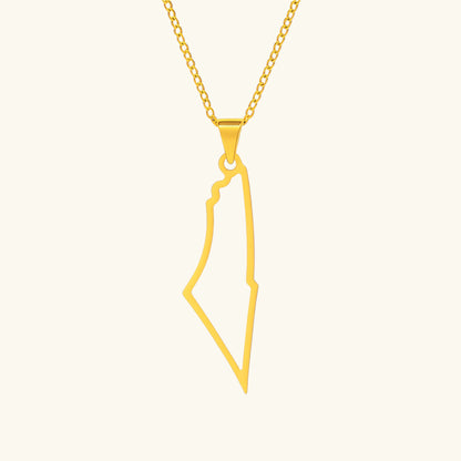 Collier Carte de Palestine Qamar