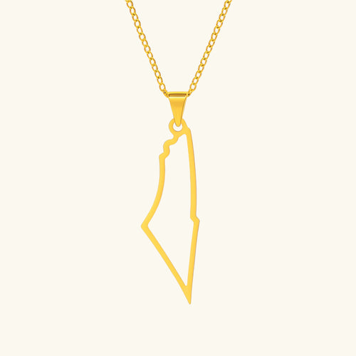 Collier Carte de Palestine Qamar