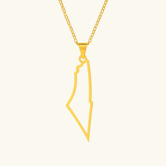 Collier Carte de Palestine Qamar