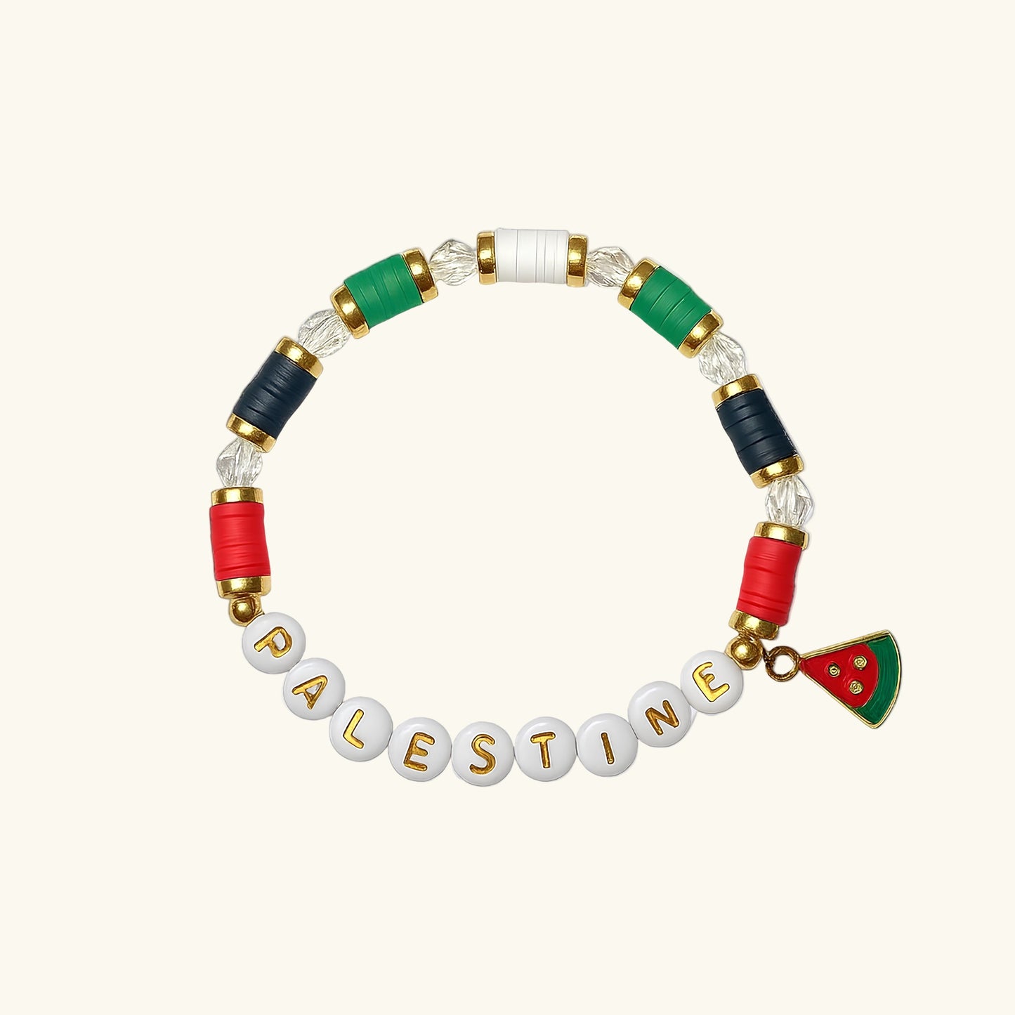 Bracelet en perles d'or Qamar Palestine