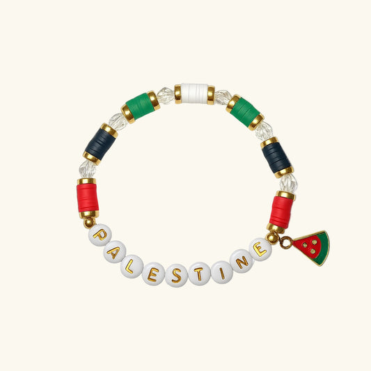Bracelet en perles d'or Qamar Palestine