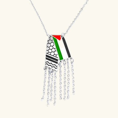 Collier en argent avec keffieh