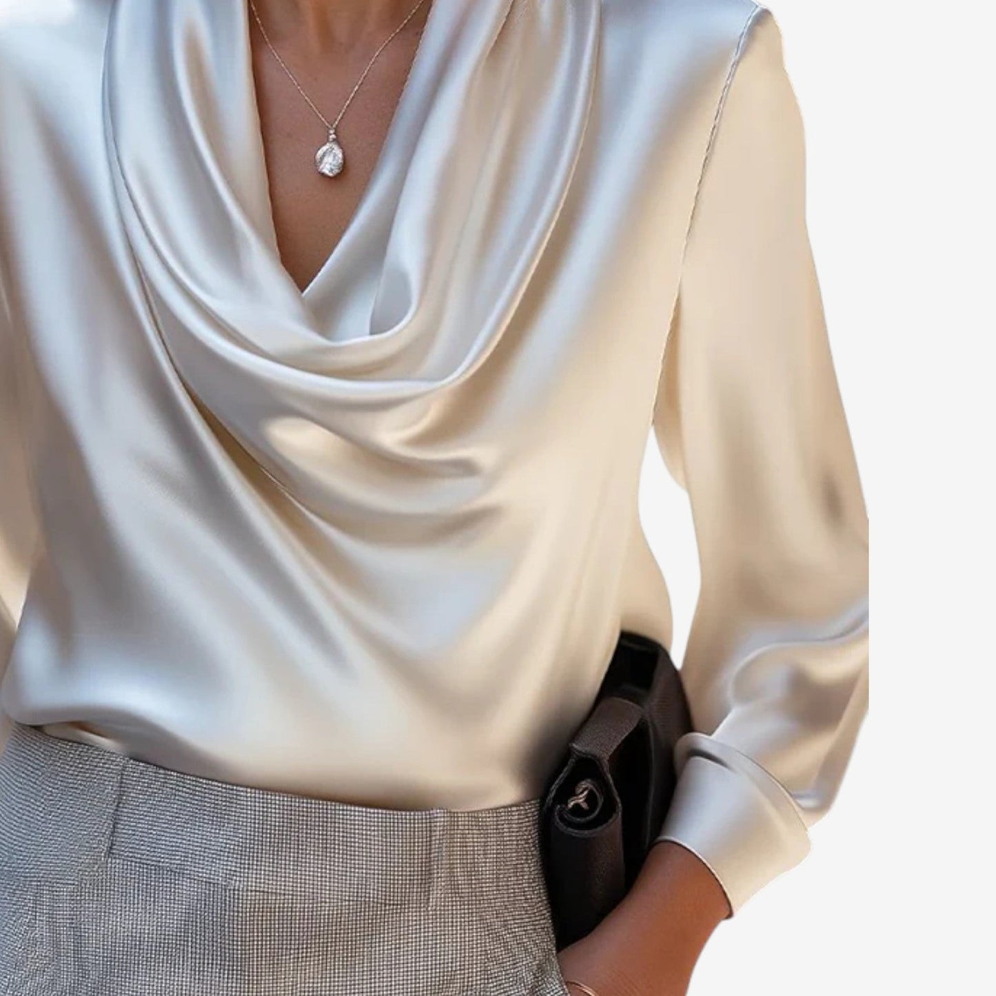 Brigitte™ Chemisier Drapé Élégant