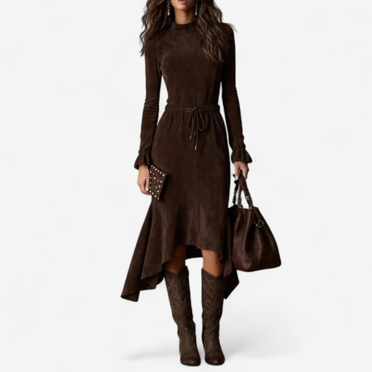Silvia™ Robe Asymétrique Chocolat