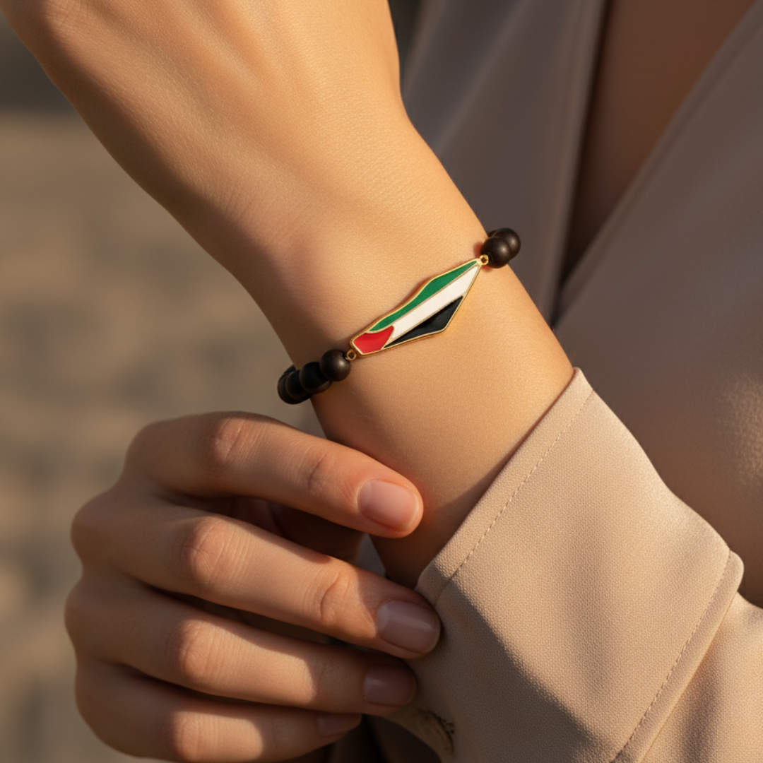 Bracelet en perles Qamar Palestine